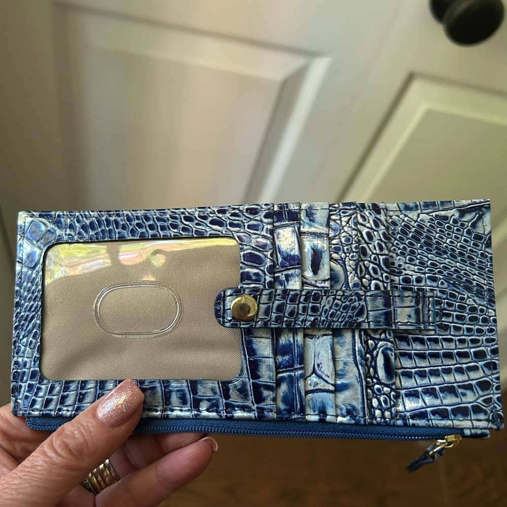 Blue Crocodile Pattern Women's Wallet